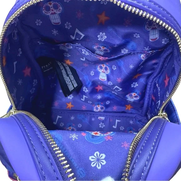 Loungefly x Pixar Coco Miguel & Hector Performance Mini Backpack 9”x10.5”x4.5” - Picture 3 of 6